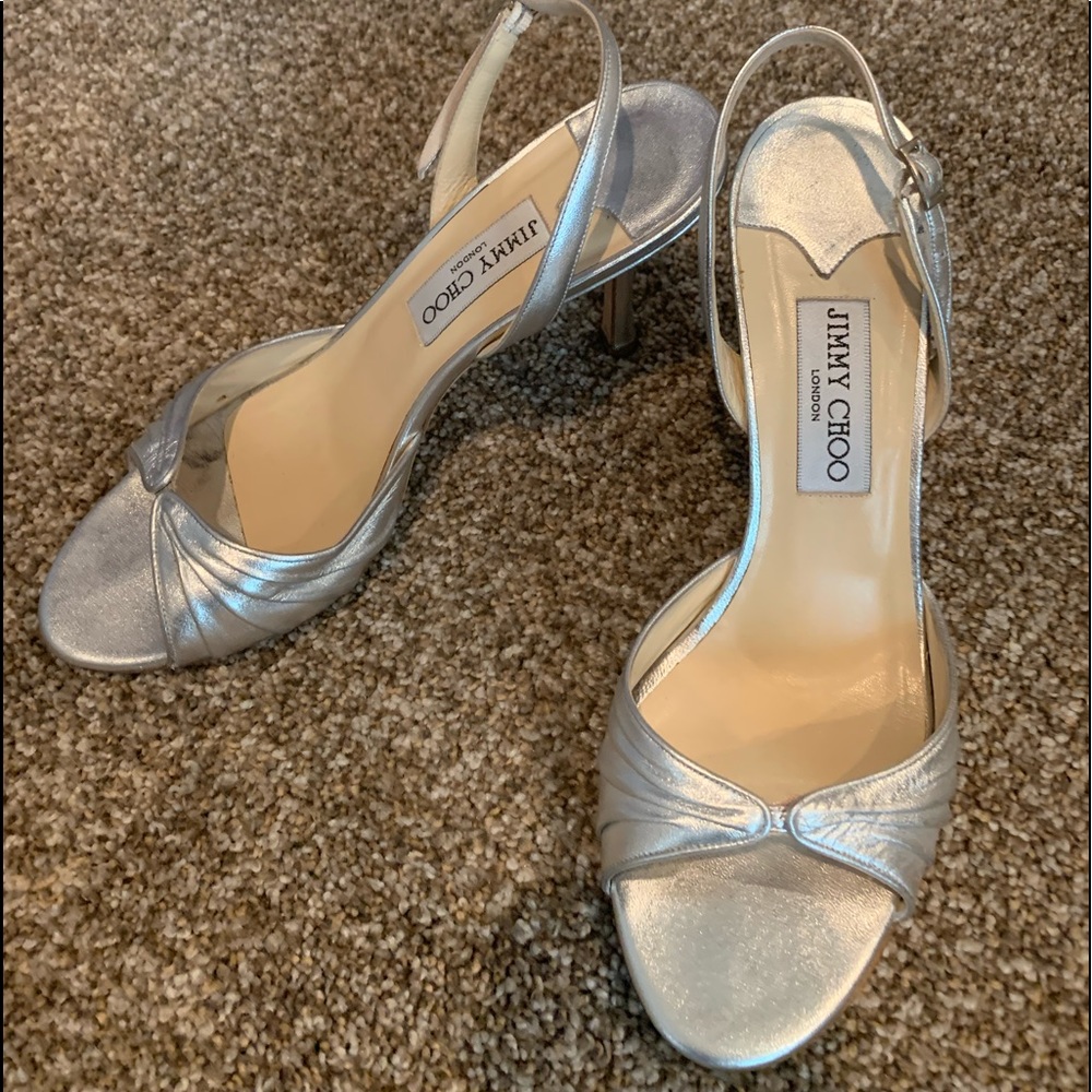 Jimmy Choo silver sandals 39